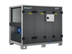 Swegon GLOBAL ventilatsiooniseade avatud hooldusluugiga