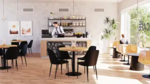 Kohvik, mille seinal on GTH sissepuhkerest